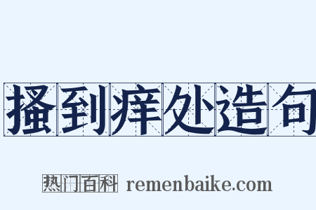 搔到痒处造句是什么意思的图片